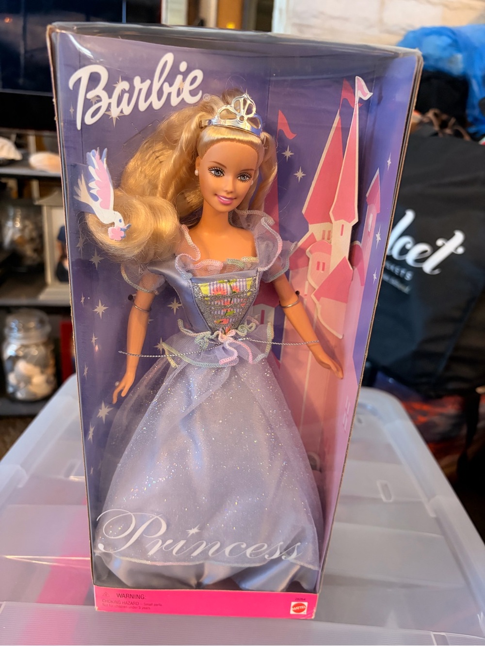 2000 Mattel Lavender Sparkle Princess Barbie Doll with Tiara #28264